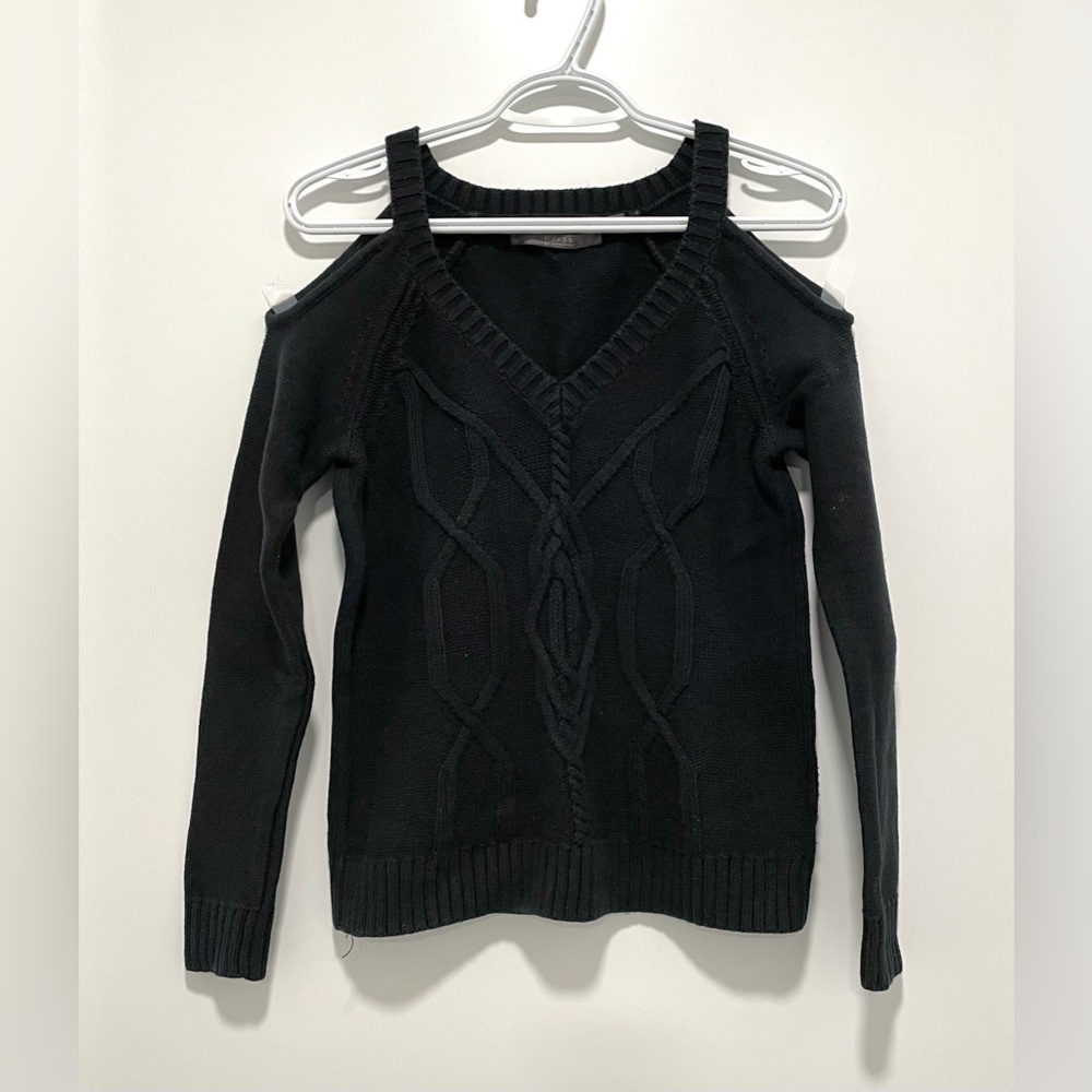 Guess Cold Shoulder Cable Knit Sweater (size S)